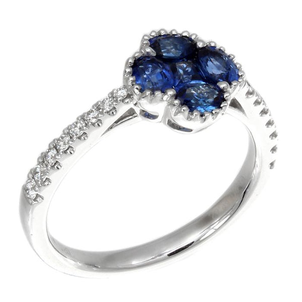 4F09949AWLRDS 18KT Blue Sapphire Ring