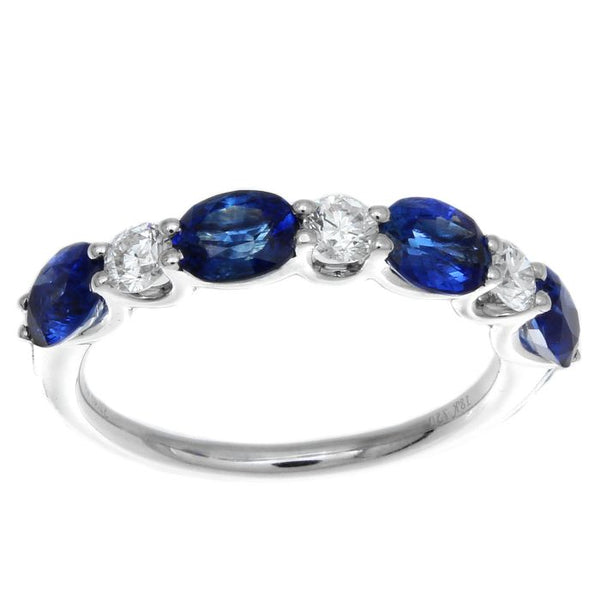 4F10092AWLRDS 18KT Blue Sapphire Ring