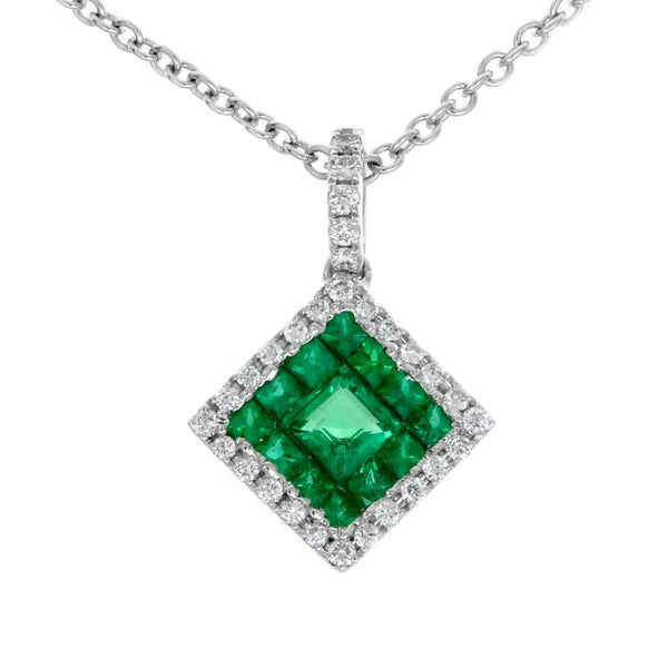 4F10156AWPDDE 18KT Emerald Pendant