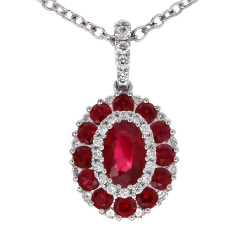 4F10378AWPDDR 18KT Ruby Pendant