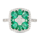 4F10469AWLRDE 18KT Emerald Ring