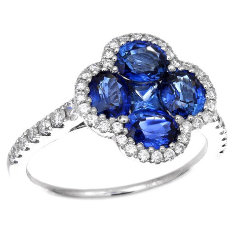 4F10506AWLRDS 18KT Blue Sapphire Ring