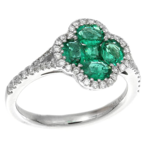 4F10507AWLRDE 18KT Emerald Ring