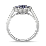 4F10507AWLRDS 18KT Blue Sapphire Ring