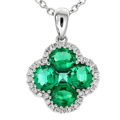 4F11042AWPDDE 18KT Emerald Pendant