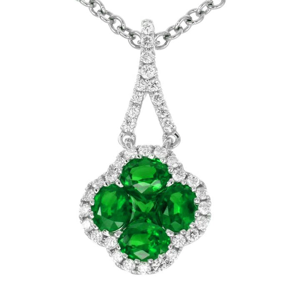 4F11044AWPDDE 18KT Emerald Pendant