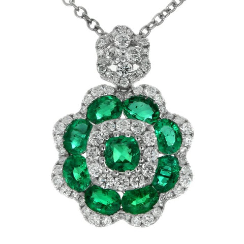 4F11465AWPDDE 18KT Emerald Pendant