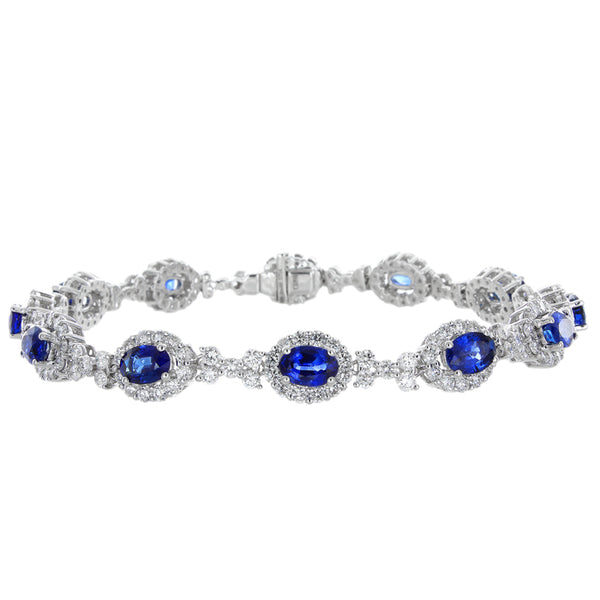6F0250AWLBDS 18KT Blue Sapphire Bracelet