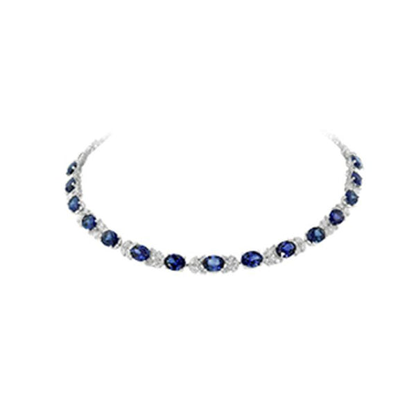 6F0258AWCHDS001 18KT Blue Sapphire Necklace
