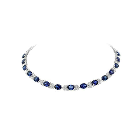 6F0258AWCHDS001 18KT Blue Sapphire Necklace