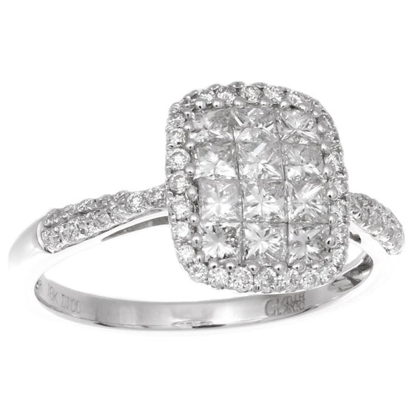 6F033110AWLRD0 18KT White Diamond Ring