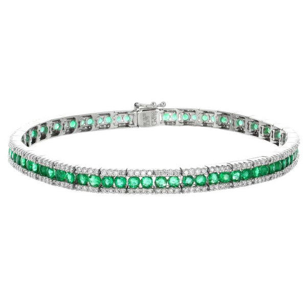 6F033113AWLBDE 18KT Emerald Bracelet