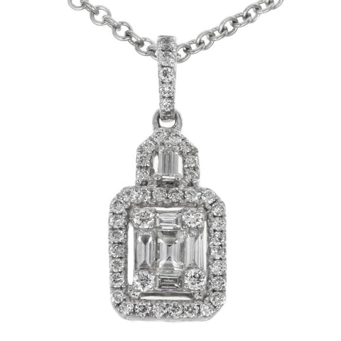 6F034020AWPDD0 18KT White Diamond Pendant