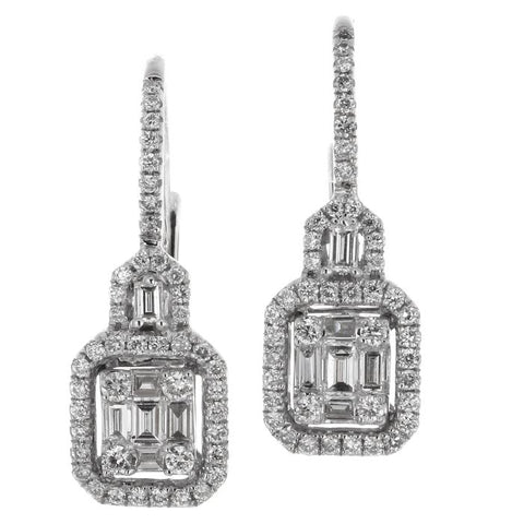 6F034022AWERD0 18KT White Diamond Earring