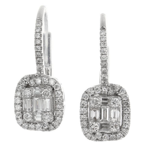 6F034023AWERD0 18KT White Diamond Earring