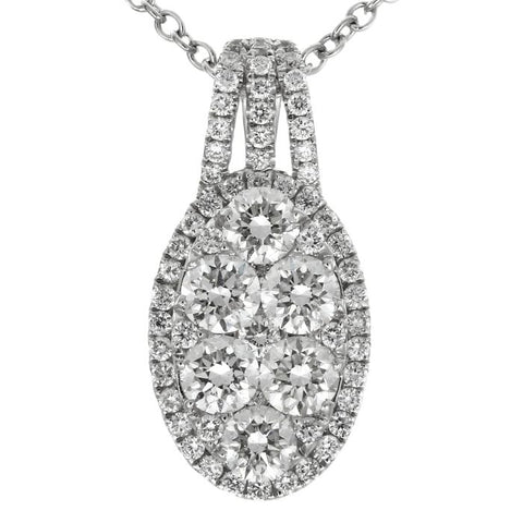 6F034460AWPDD0 18KT White Diamond Pendant