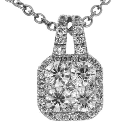 6F034473AWPDD0 18KT White Diamond Pendant