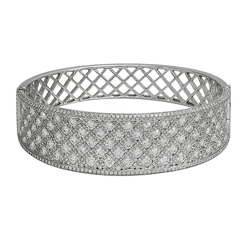 6F034487AWLBD0 18KT White Diamond Bangle