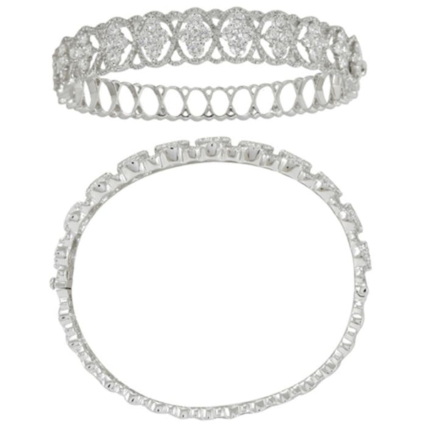 6F034531AWBAD0 18KT White Diamond Bangle