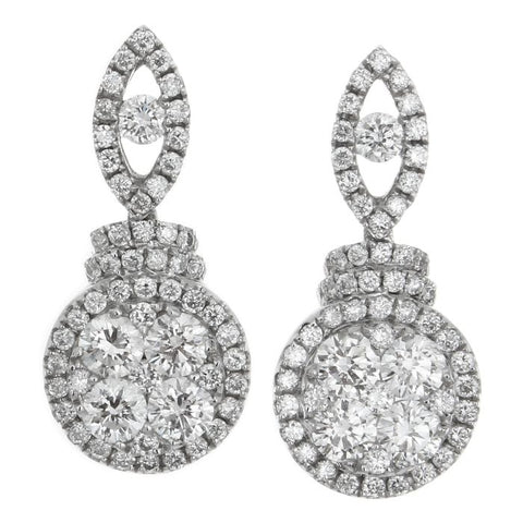 6F034544AWERD0 18KT White Diamond Earring