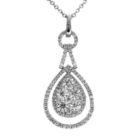 6F034547AWPDD0 18KT White Diamond Pendant