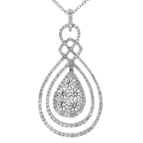 6F034559AWPDD0 18KT White Diamond Pendant