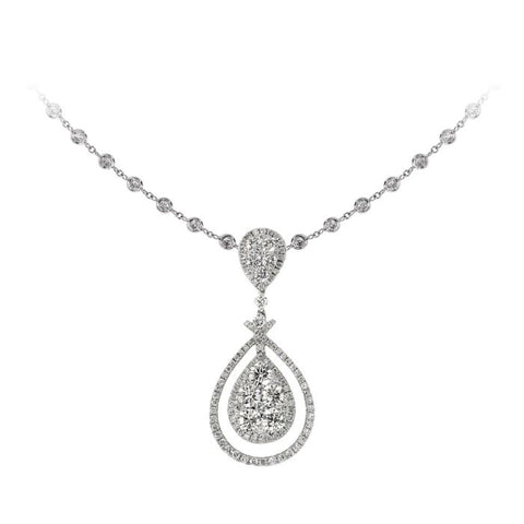 6F034574AWPDD0 18KT White Diamond Pendant