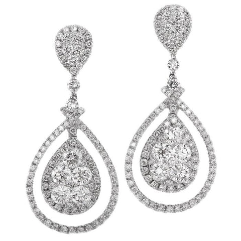 6F034579AWERD0 18KT White Diamond Earring