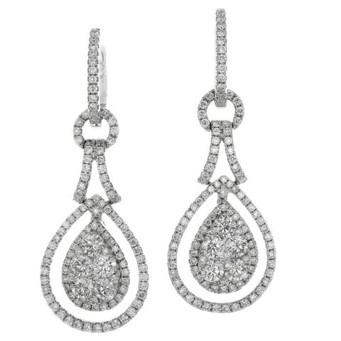 6F034582AWERD0 18KT White Diamond Earring