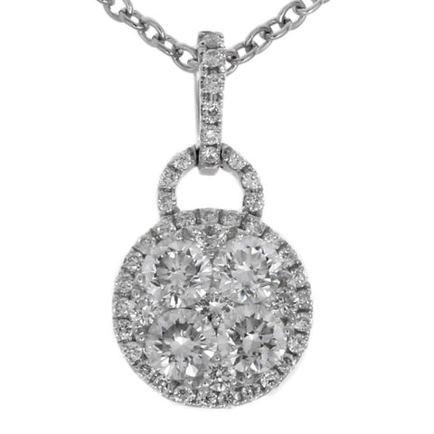 6F034606AWPDD0 18KT White Diamond Pendant