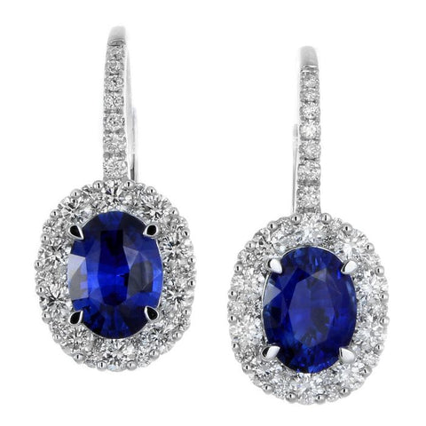 6F035697AWERDS 18KT Blue Sapphire Earring