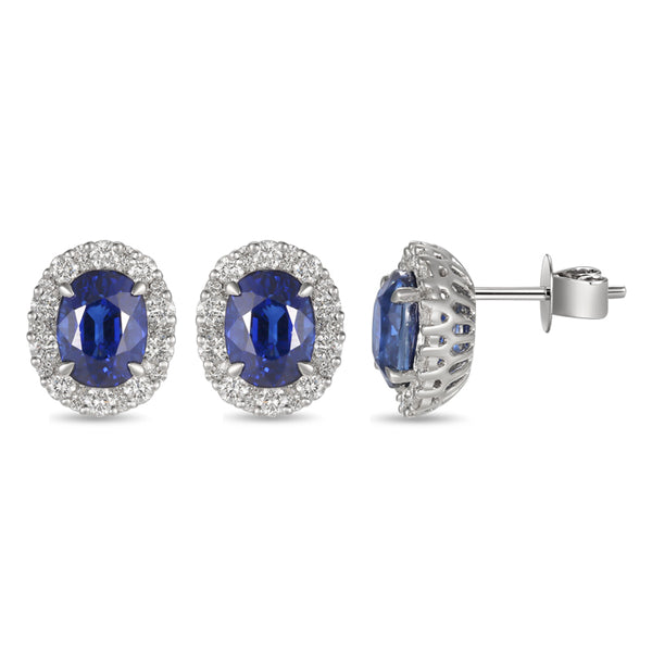 6F035698AWERDS 18KT Blue Sapphire Earring