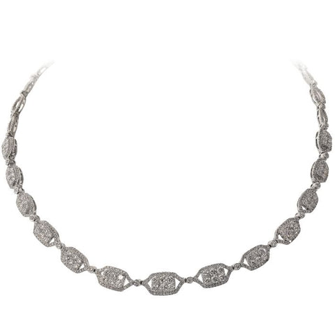 6F038258AWCHD0 18KT White Diamond Necklace