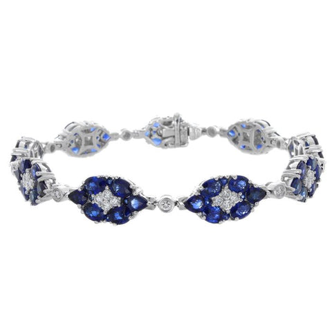 6F039126AWLBDS 18KT Blue Sapphire Bracelet