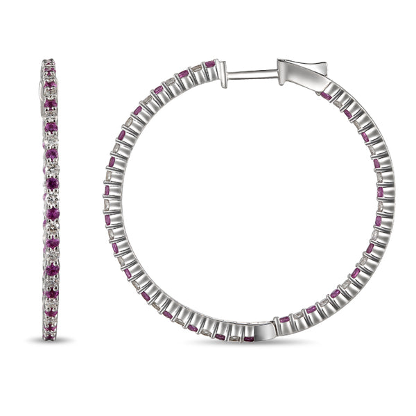 6F039767AWERDPS 18KT Pink Sapphire   Earring