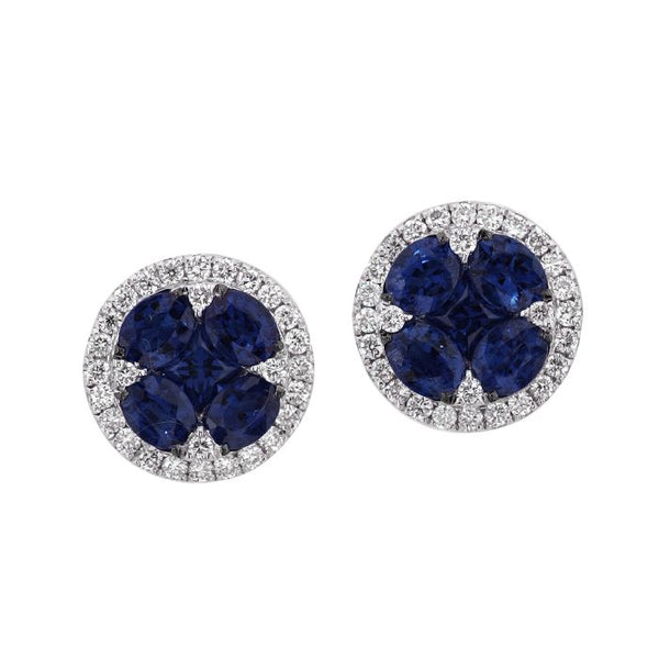 6F040600AWERDS 18KT Blue Sapphire Earring