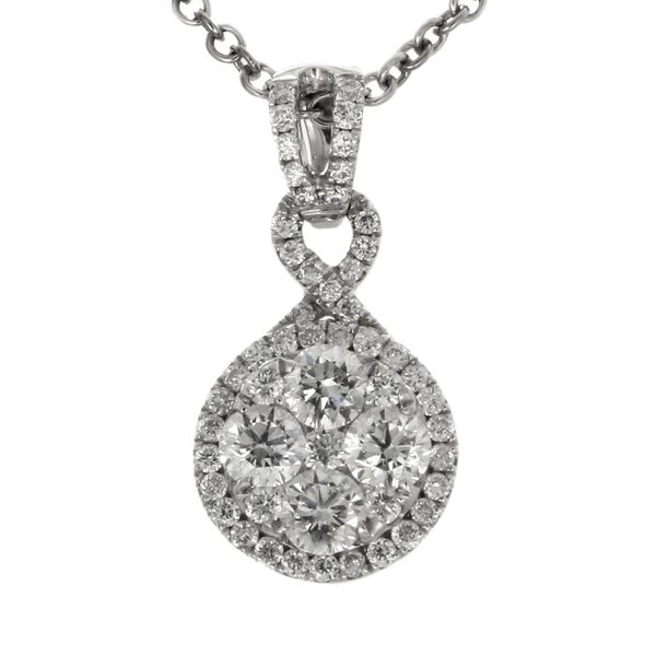 6F040900AWPDD0 18KT White Diamond Pendant