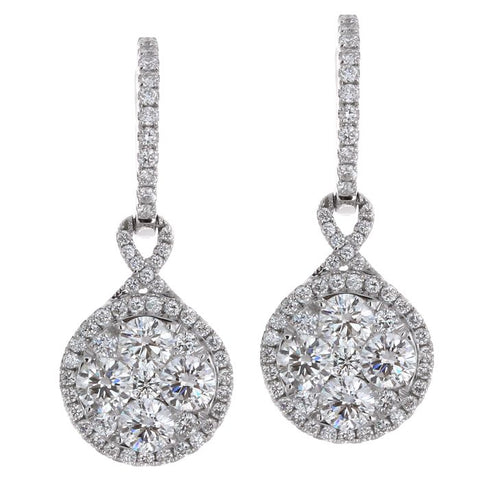 6F040901AWERD0 18KT White Diamond Earring