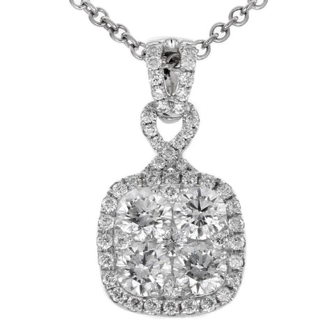 6F040904AWPDD0 18KT White Diamond Pendant