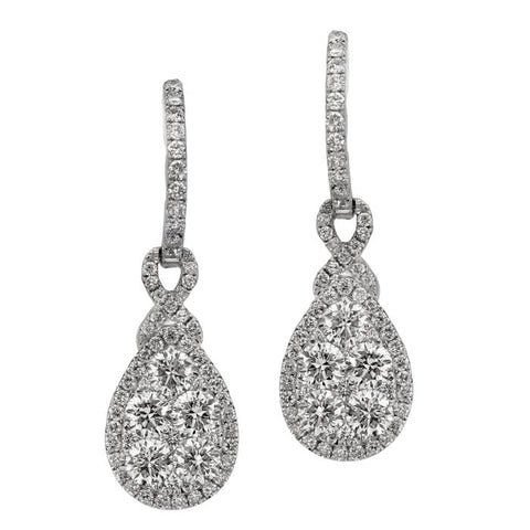 6F040907AWERD0 18KT White Diamond Earring