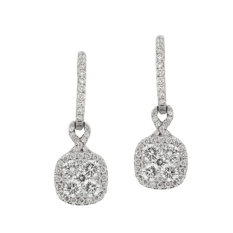 6F040909AWERD0 18KT White Diamond Earring