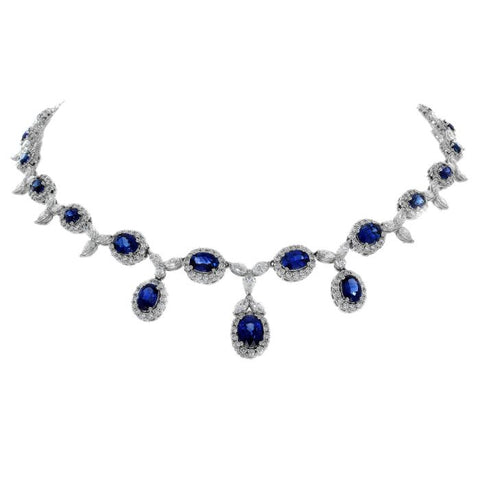 6F0410AWCHDS001 18KT Blue Sapphire Necklace