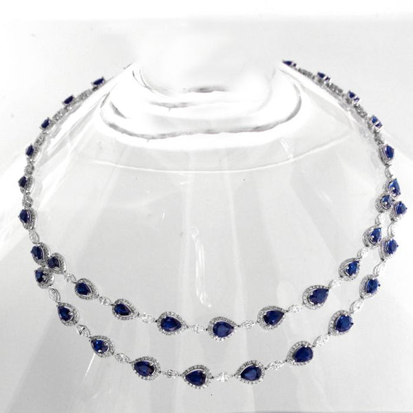 6F0413AWCHDS001 18KT Blue Sapphire Necklace