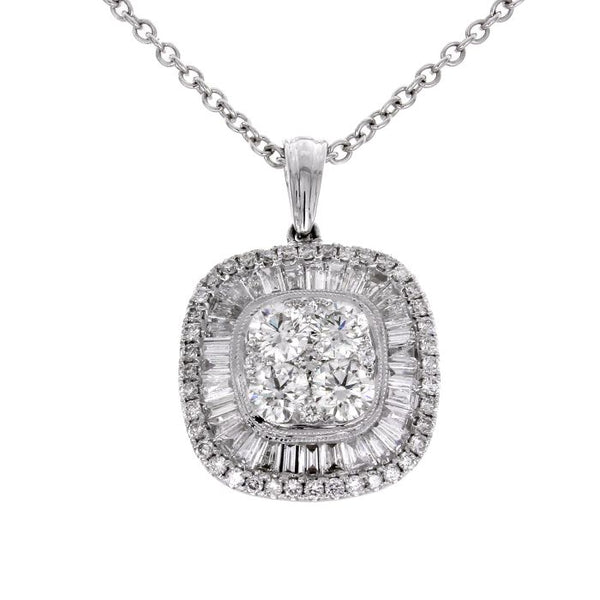 6F043417AWPDD0 18KT White Diamond Pendant