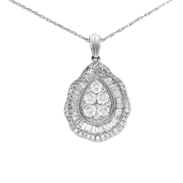 6F043618AWPDD0 18KT White Diamond Pendant