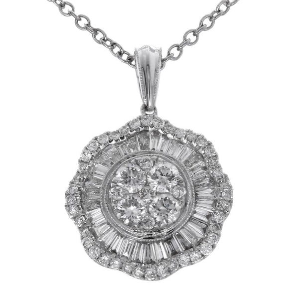 6F043621AWPDD0 18KT White Diamond Pendant