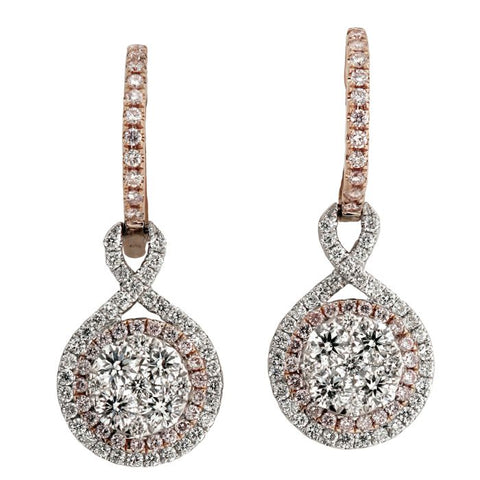 6F045163AQERPD 18KT Pink Diamond Earring