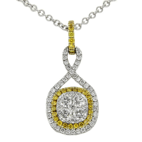 6F045191AUPDYD 18KT Yellow Diamond Pendant