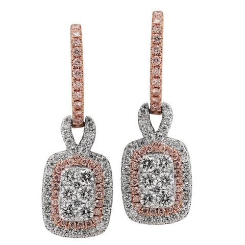 6F045192AQERPD 18KT Pink Diamond Earring