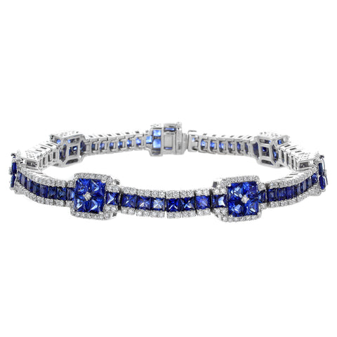 6F049331AWLBDS 18KT Blue Sapphire Bracelet